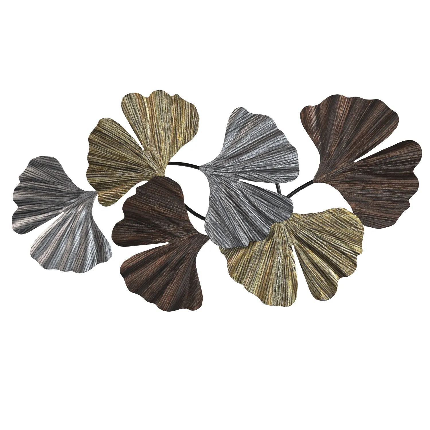 Metallic Leaves 41 Wide Metal Wall Art PBR 3D Model_06